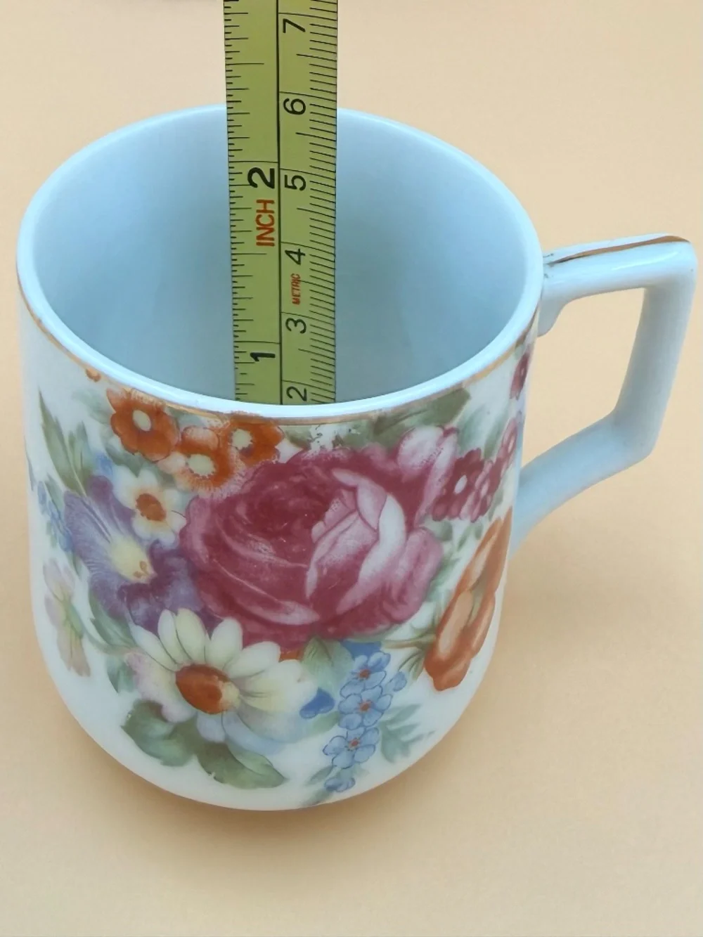 Vintage Made in Occupied Japan Floral Demitasse Tea Cup & Saucer